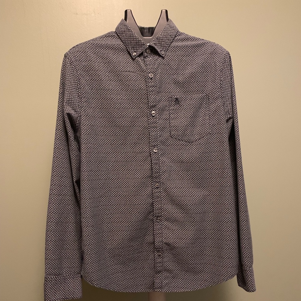 Penguin black and white patterned shirt.